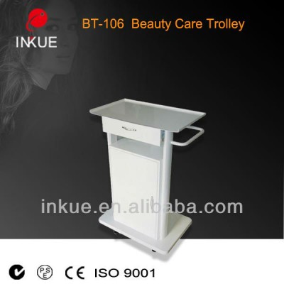 BT-106 quality first consumers first manicure cart wood round white pedicure trolley