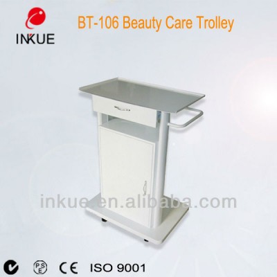 BT-106 high quality beauty salon furniture stainless steel trolley with drawer