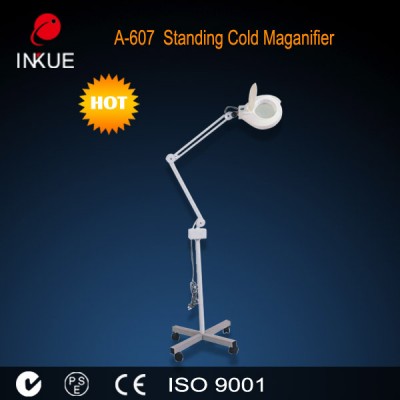 A-607 Lighted magnifier /salon cosmetology magnifying lamp/ 5x magnifying lamp floor type